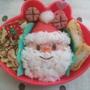 簡単キャラ弁☆クリスマス　サンタのお弁当♪